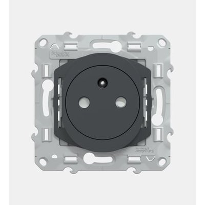 Prise Avec Terre Affleurante - Ovalis - Anthracite SCHNEIDER ELECTRIC