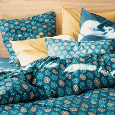 Taie d'oreiller percale de coton lavé, VOYAGE ETHNIQUE BENSIMON