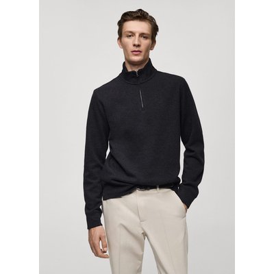 Sweat-shirt maille côtelée col cheminée MANGO MAN