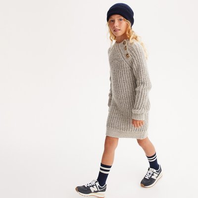 Chunky Knit Shift Dress with High Neck LA REDOUTE COLLECTIONS