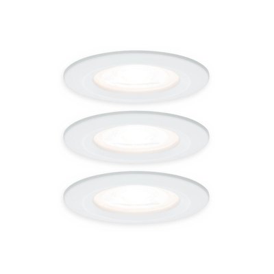 Kit 3 Spots Led Nova Gu10 Fixes À Encastrer Blanc 6,5w PAULMANN