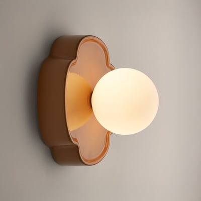 Aplique o plafón de flor, cerámica y cristal opalino, diámetro 20 cm, HOLI LA REDOUTE INTERIEURS