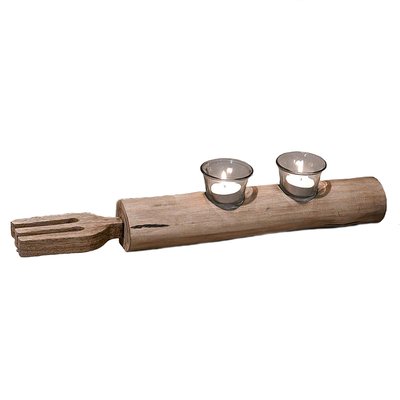 Photophore artisanal en forme fourchette 46 cm ETEL SENSEI MAISON