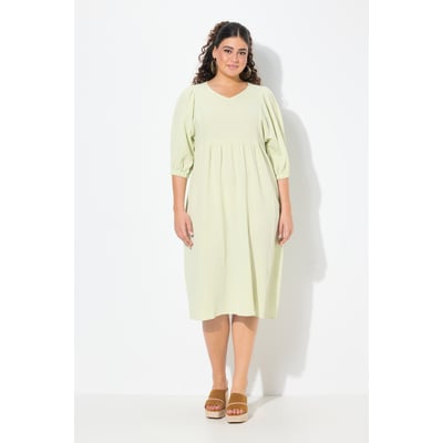 Robe midi en mousseline. Manches courtes ULLA POPKEN