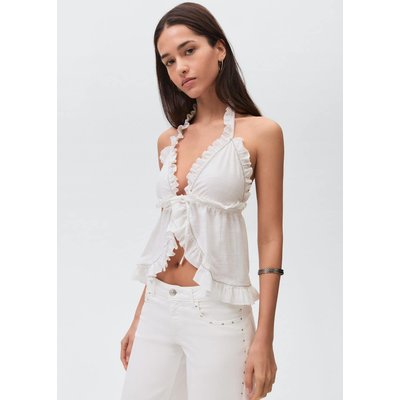 Jean taille basse à clous MANGO TEEN