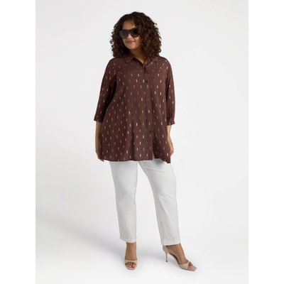 Chemise en crépon avec fils fil textile effet « coups de pinceau » FIORELLA RUBINO