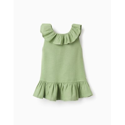 Robe avec Volants en Viscose, Coton et Lin ZIPPY