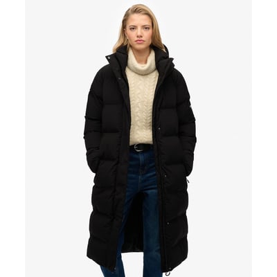 Doudoune Longue Noire Femme Grande Taille - Légère, Capuche, Coton - Veste D'hiver Et Mi-saison