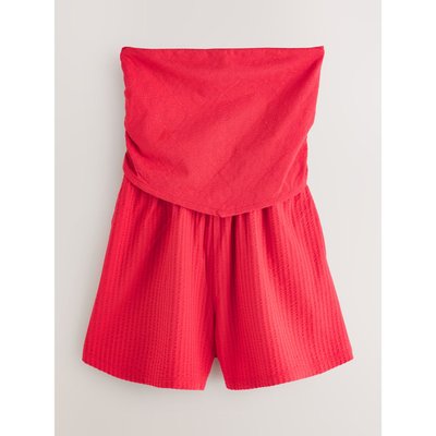 Combi-short bandeau jersey ourlet broderie NEXT