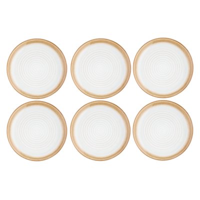 Lot de 6 assiettes plates en grès, COSMOS BJORN