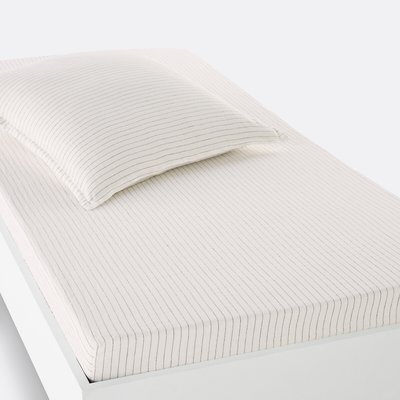 Linot Striped 100% Linen Child's Fitted Sheet LA REDOUTE INTERIEURS