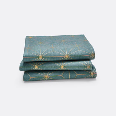 Lot de 3 serviettes imprimées Nordic Star SO'HOME