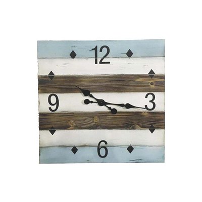 Horloge en bois carrée bord de mer AUBRY GASPARD