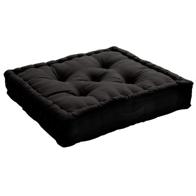 Coussin de sol uni en pur coton HOME MAISON