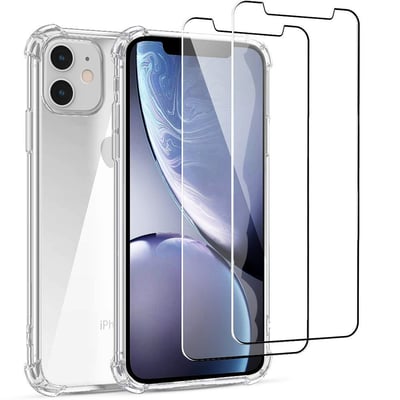 Coque iPhone 11 antichoc + 2 vitres EVETANE
