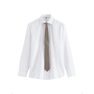 Chemise en coton, cravate et pochette NEXT