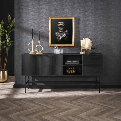 Buffet noir en bois de manguier LUCKNOW PIER IMPORT