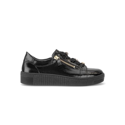Baskets en cuir verni à talon compensé GABOR
