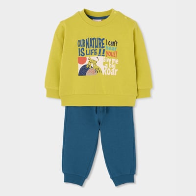 Ensemble garçon molleton imprimé léopard BOBOLI