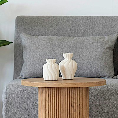 Vase corolle en céramique blanche (ensemble de 2) PIER IMPORT