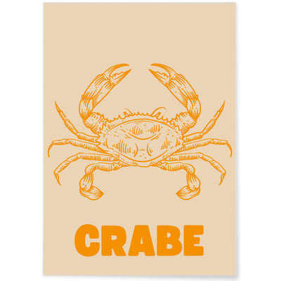 Affiche Crabe L'AFFICHERIE