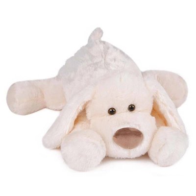 Peluche chien cookie blanc 50 cm HISTOIRE D'OURS