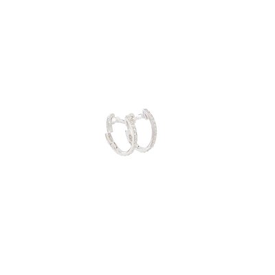 Créoles ovales zircon et argent garati 925 BALABOOSTE
