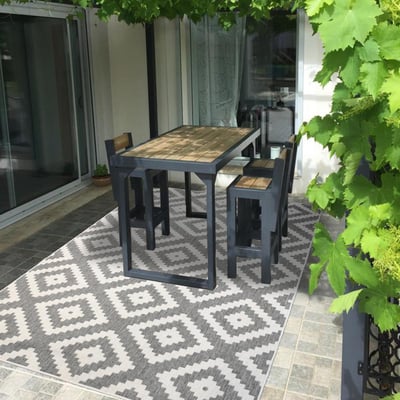Tapis extérieur, kilim reversible LYN2 I REVERSIBLE UN AMOUR DE TAPIS