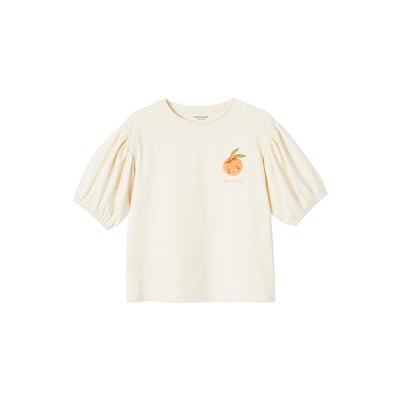 T-shirt manches boules motif fruit poitrine VERTBAUDET