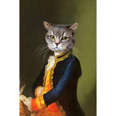 Tableau animaux abel le chat HEXOA