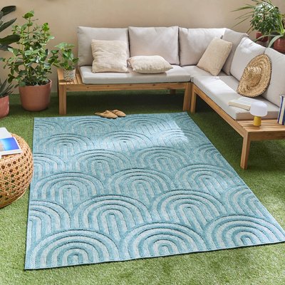 Tapis interieur exterieur à motif graphique SANTORINI NAZAR RUGS