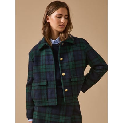 Veste tartan  en laine CYRILLUS