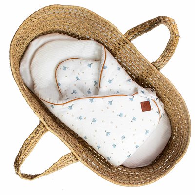 Gigoteuse d'emmaillotage en gaze de coton BLEUET SEVIRA KIDS