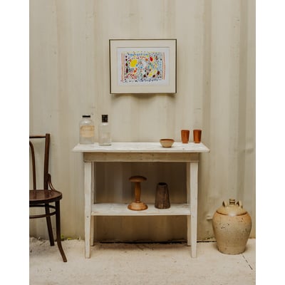 Console en bois beige Francine N°1057 - Bon état DEBONGOUT
