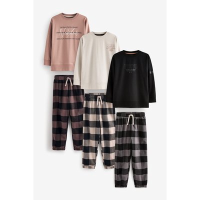 Pyjama tissé à carreaux, lot de 3 NEXT