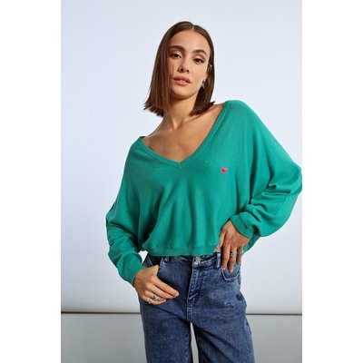 Pull crop motif cœur LILI SIDONIO