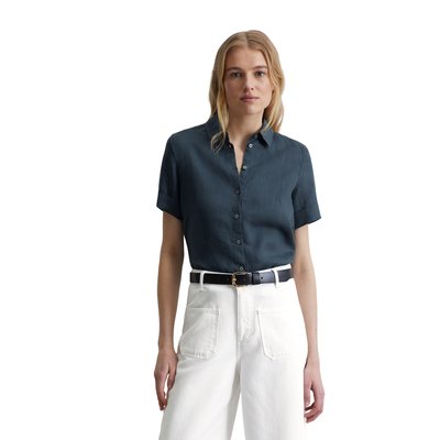 Blouse en lin à manches courtes regular en qualité légère MARC O'POLO