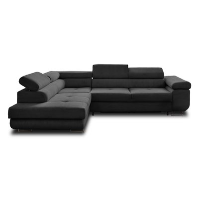 Canapé d'Angle Convertible en Velours côtelé 5 places - ZARIA LISA DESIGN