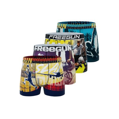 Lot de 4 Boxers microfibre sport FREEGUN