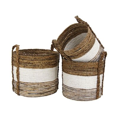 Cache-pots en raphia (Lot de 3) Naturel AUBRY GASPARD