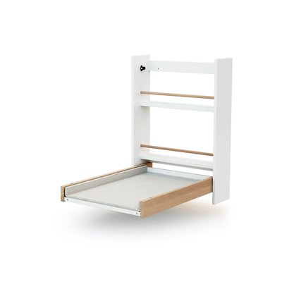 Table à langer murale rabattable en bois avec matelas AT4