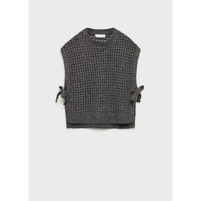 Gilet en maille ajourée Fil textile MANGO KIDS