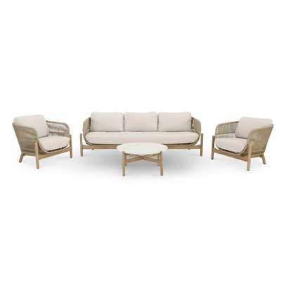Salon de jardin 5 places, bois, PROVENZA DEFORA HOME