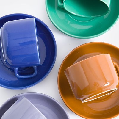 Lot de 4 tasses et sous-tasses en grès, Vetori LA REDOUTE INTERIEURS