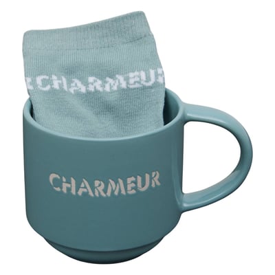 Coffret mug 38cl + chaussettes Champion vert ATMOSPHERA