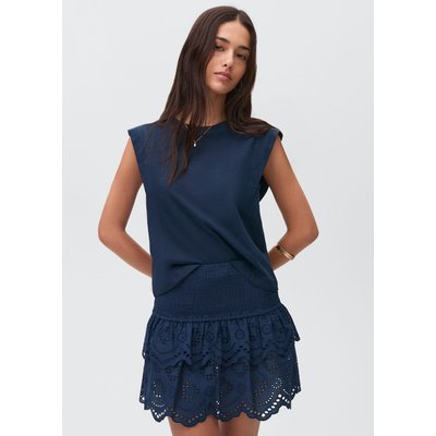 Jupe à volants broderie suisse MANGO TEEN