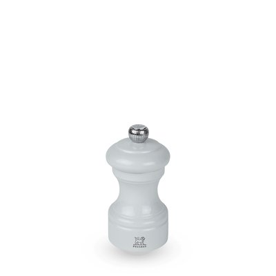 Moulin à sel manuel en bois laqué, gris perle, 10 cm - 4in. Bistro PEUGEOT