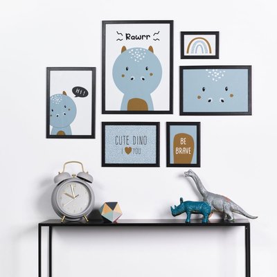 Lot 6 de cadres photos animalier bois FUNNY FACTORY