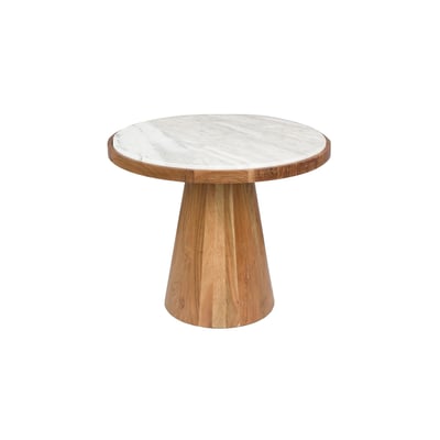 Table basse design ronde en bois, L.50 BOITE A DESIGN