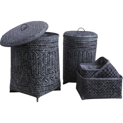 2 paniers à linge + 3 corbeilles en palmier (Lot de 5) AUBRY GASPARD